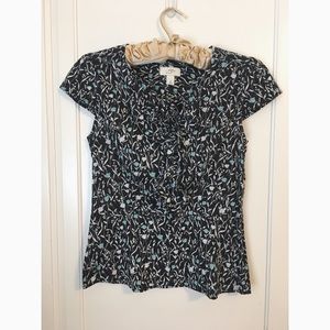 Ann Taylor LOFT short sleeve blouse shirt